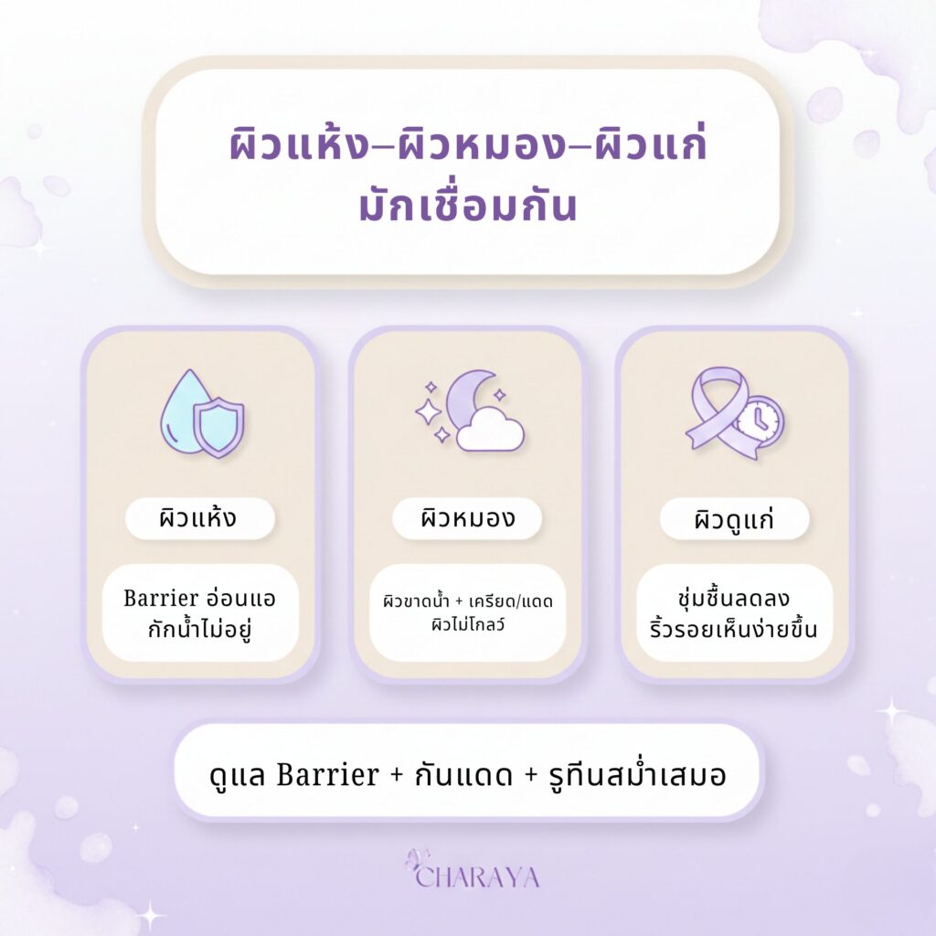 คอลลาเจน, คอลลาเจนผิวใส, คอลลาเจนผิวแห้ง, คอลลาเจนผิวดี, collagen, ผิวหมอง, ผิวแก่, skin barrier, ผิวชุ่มชื้น, ใต้ตาคล้ำ, อาหารเสริม, วิธีเลือกคอลลาเจน, ดูแลผิวจากภายใน, charaya