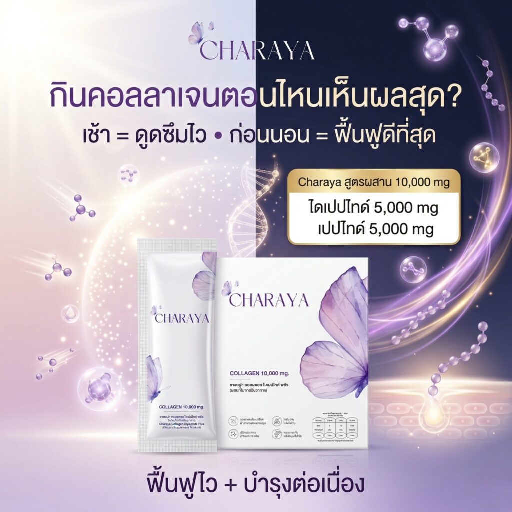 กินคอลลาเจนตอนไหนเห็นผลสุด ไขความลับสูตร 10,000 mg ของ Charaya, วิธีกินคอลลาเจนให้เห็นผล, คอลลาเจนผิวใส, คอลลาเจน ไดเปปไทด์ 5000 mg, คอลลาเจน เปปไทด์ 5000 mg, เวลากินคอลลาเจน, ชาเรญ่า คอลลาเจน, บำรุงข้อต่อเบื้องต้น, ดูแลผิวโทรม, Charaya Collagen Dipeptide Plus