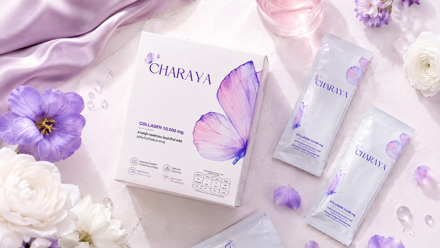 คอลลาเจนผิวใส, คอลลาเจน, collagen, charaya, ผิวชุ่มชื้น, ผิวดูสดใส, คอลลาเจนเปปไทด์, ดูแลผิวจากภายใน, ผิวแห้ง, ริ้วรอย