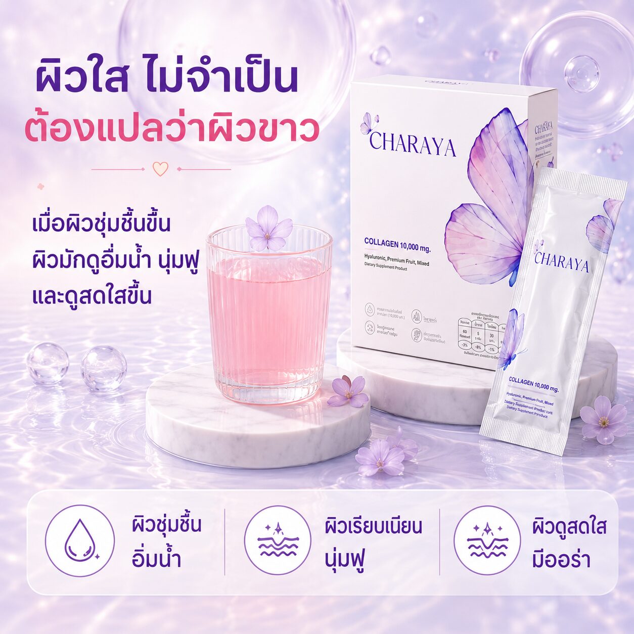 ผิวหมองคล้ำเกิดจากอะไร, ผิวหมองคล้ำ, เมลานิน, ผิวขาดน้ำ, ผิวดูสดใส, ดูแลผิวจากภายใน, คอลลาเจนผิวใส, Charaya, กันแดด, จุดด่างดำ