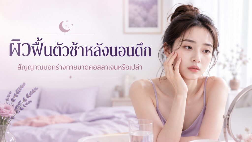 นอนดึกผิวโทรม, ผิวฟื้นตัวช้า, คอลลาเจนกับผิว, ผิวชุ่มชื้น, skin barrier, Charaya, ดูแลผิวจากภายใน, นอนน้อย, ผิวไม่สดใส, คอลลาเจนเปปไทด์