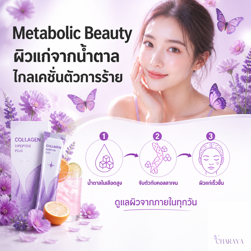 Metabolic Beauty ผิวแก่จากน้ำตาล: ไกลเคชั่นตัวการร้าย